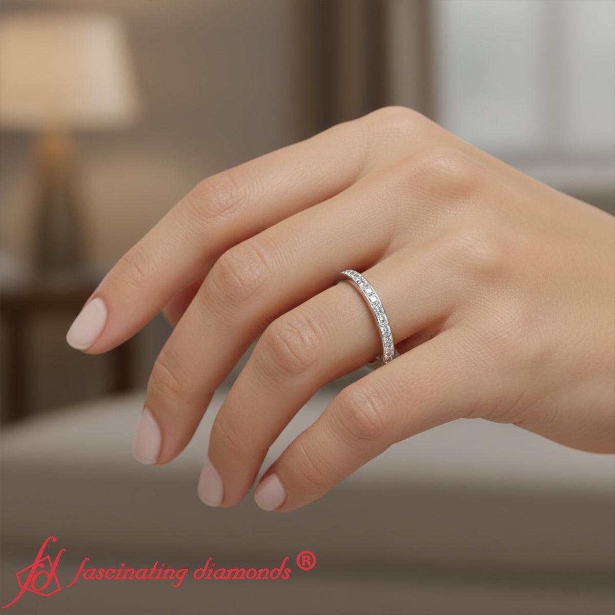 0.25 Ct. Princess Channel Wedding Band