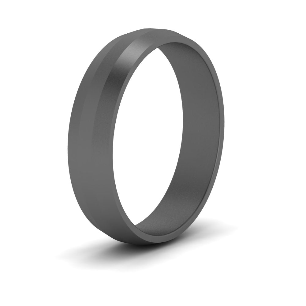 4 mm Wedding Band Beveled Edge Matte