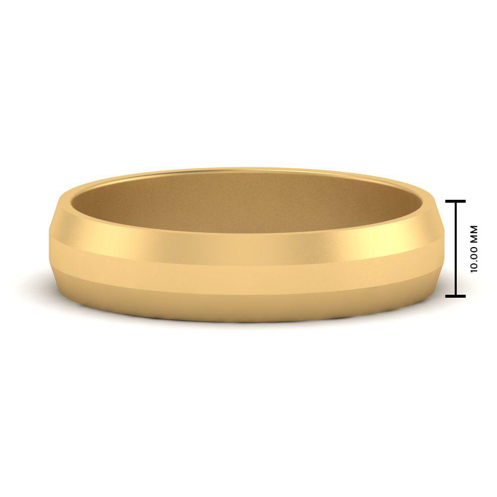 4 mm Wedding Band Beveled Edge Matte