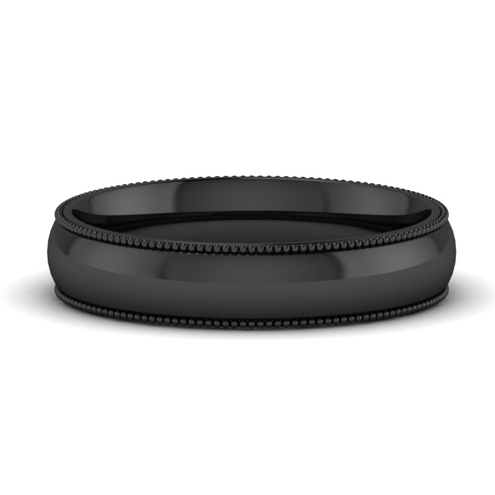 4 mm Comfort Fit Wedding Band Milgrain Edge