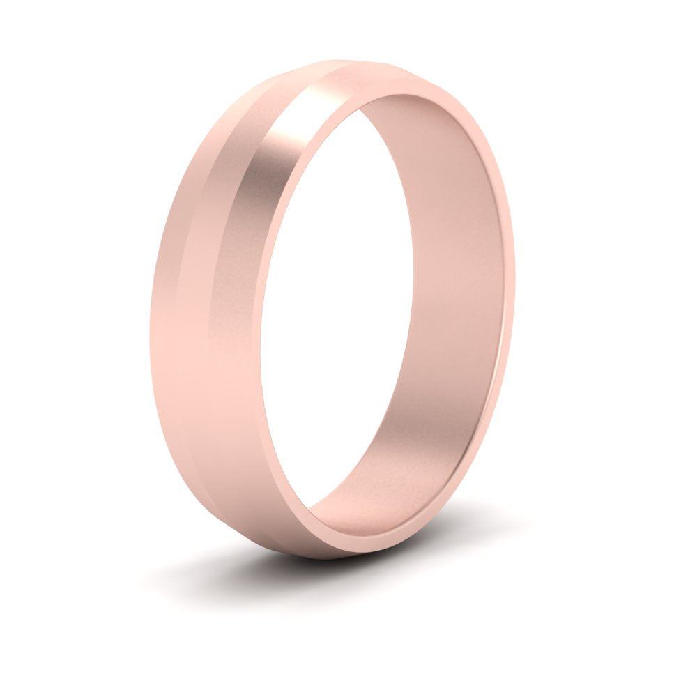 4 mm Wedding Band Beveled Edge Matte