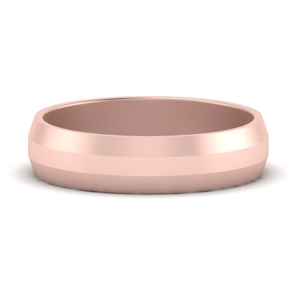 4 mm Wedding Band Beveled Edge Matte