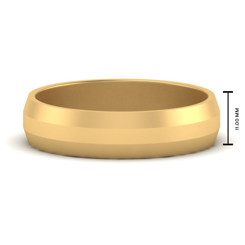4 mm Wedding Band Beveled Edge Matte