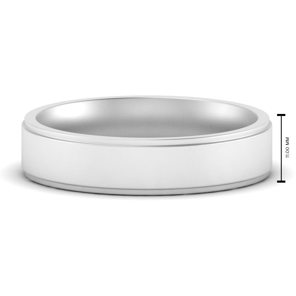 4 mm Steps Edge Comfort Fit Mens Band