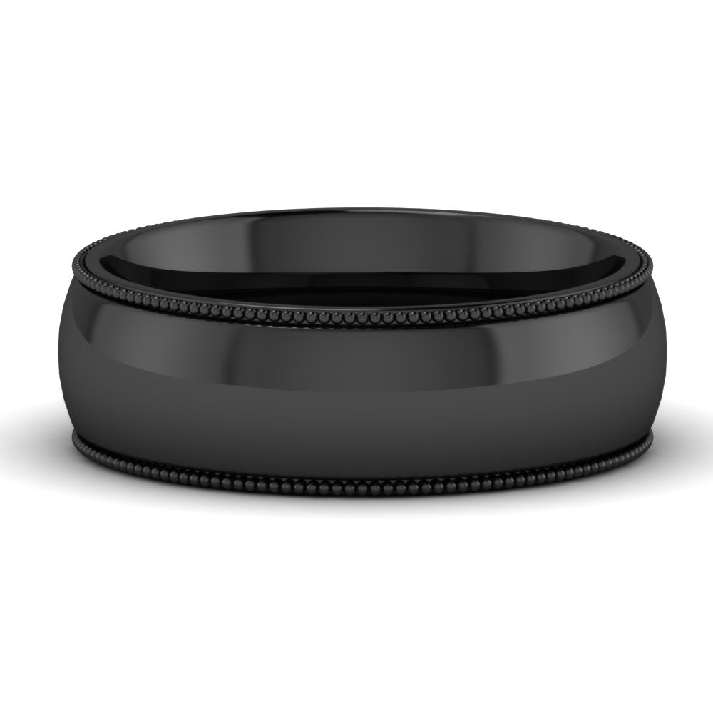 4 mm Comfort Fit Wedding Band Milgrain Edge