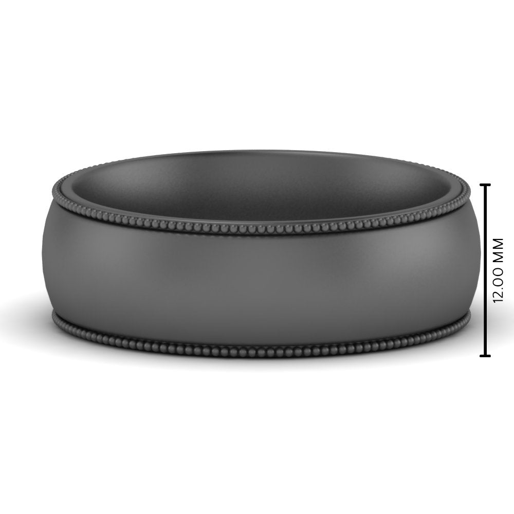 4 mm Milgrain Comfort Fit Mens Wedding Band