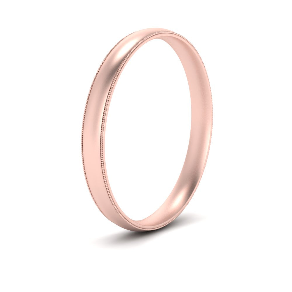 4 mm Milgrain Comfort Fit Mens Wedding Band