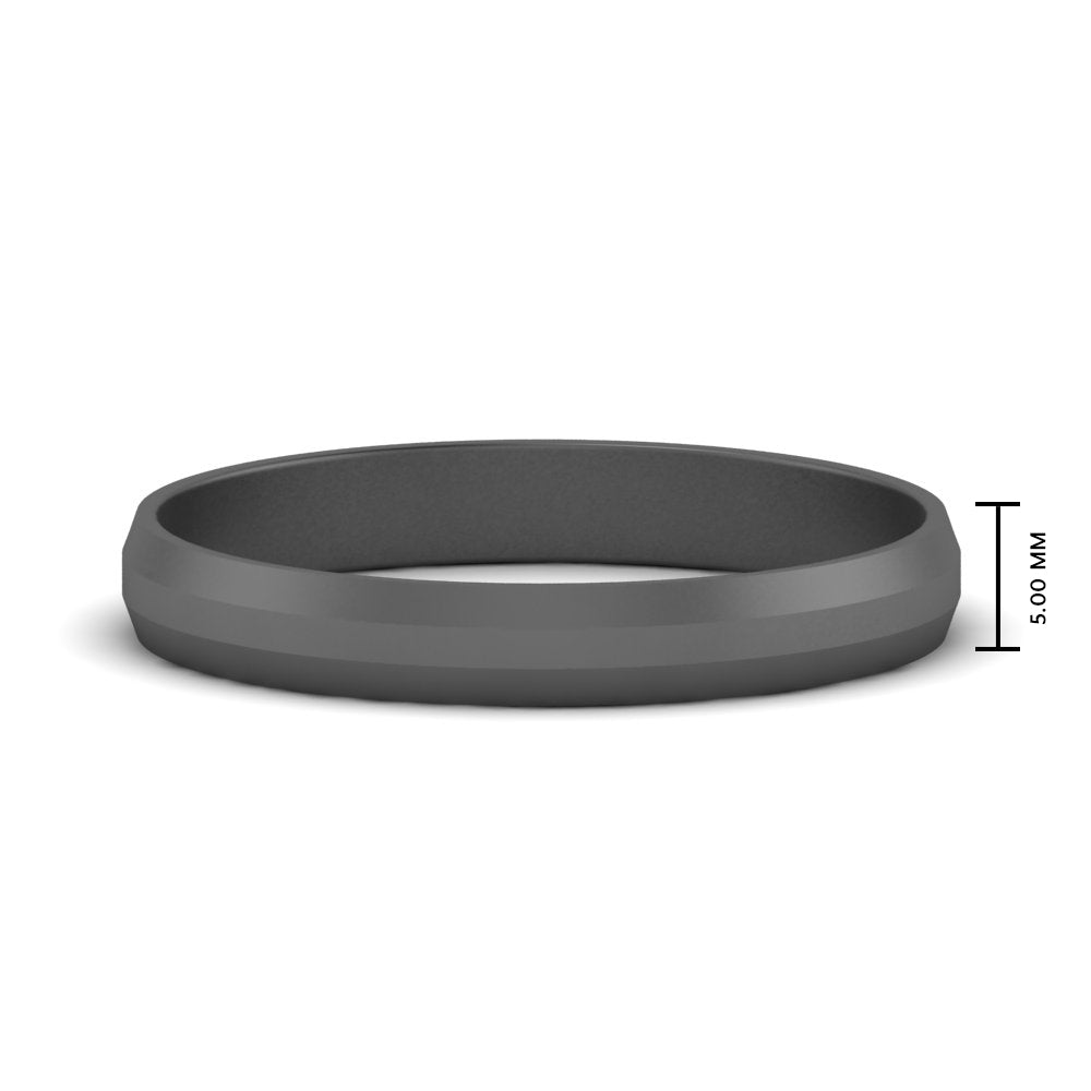 4 mm Wedding Band Beveled Edge Matte