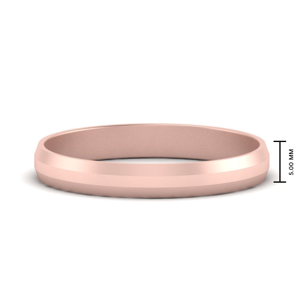 4 mm Wedding Band Beveled Edge Matte