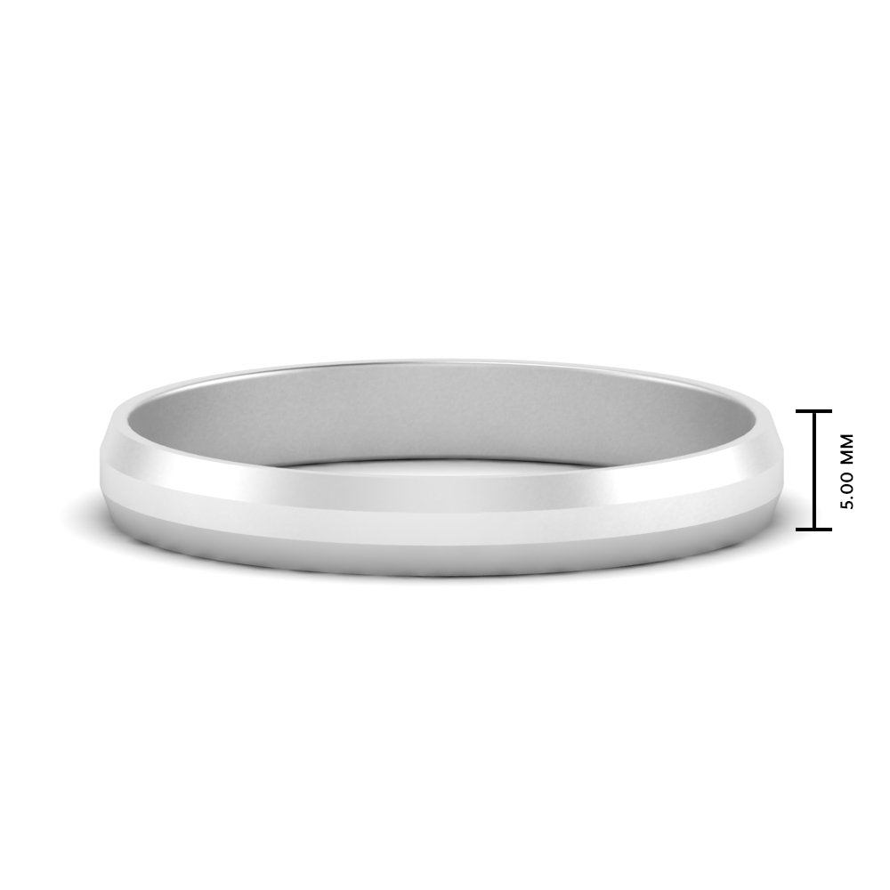 4 mm Wedding Band Beveled Edge Matte