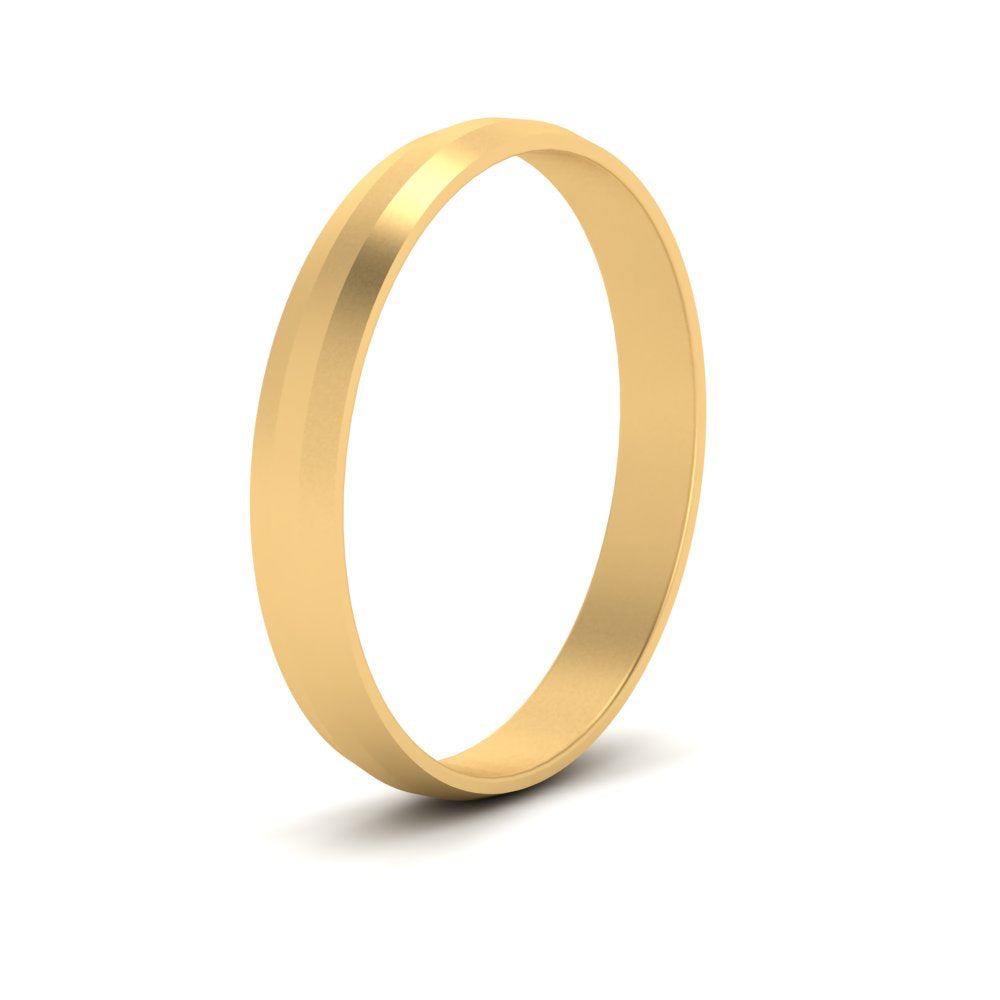 4 mm Wedding Band Beveled Edge Matte