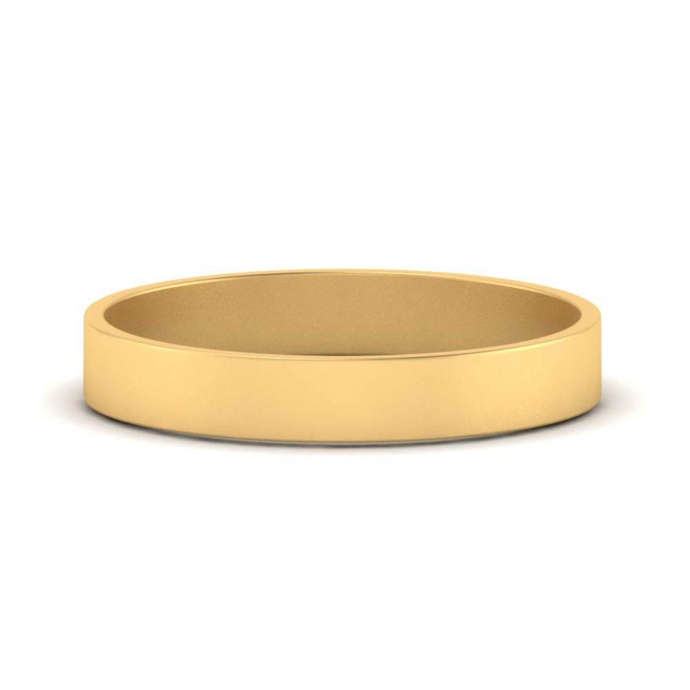 5 mm Flat Gold Wedding Band