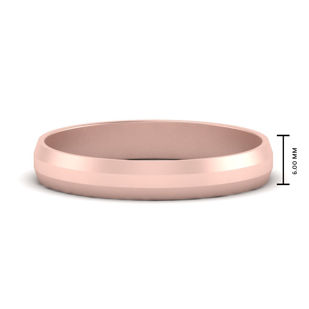 4 mm Wedding Band Beveled Edge Matte