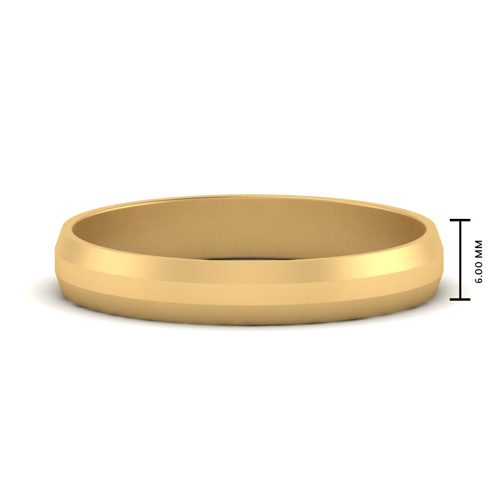 4 mm Wedding Band Beveled Edge Matte