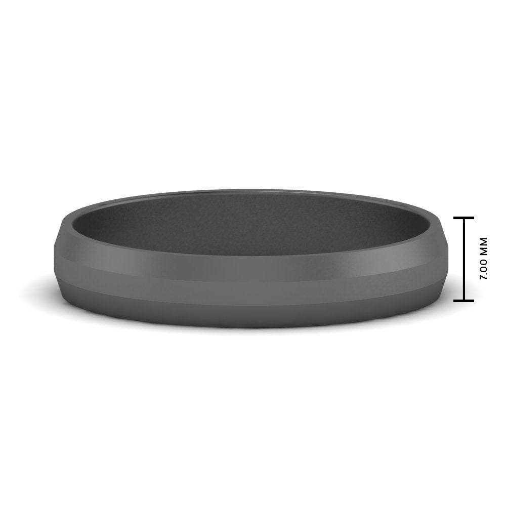 4 mm Wedding Band Beveled Edge Matte