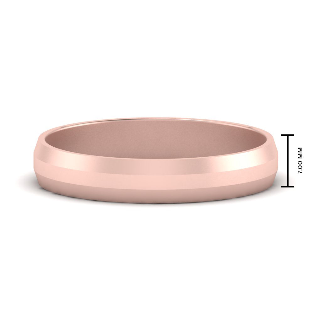 4 mm Wedding Band Beveled Edge Matte