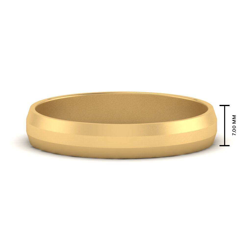 4 mm Wedding Band Beveled Edge Matte