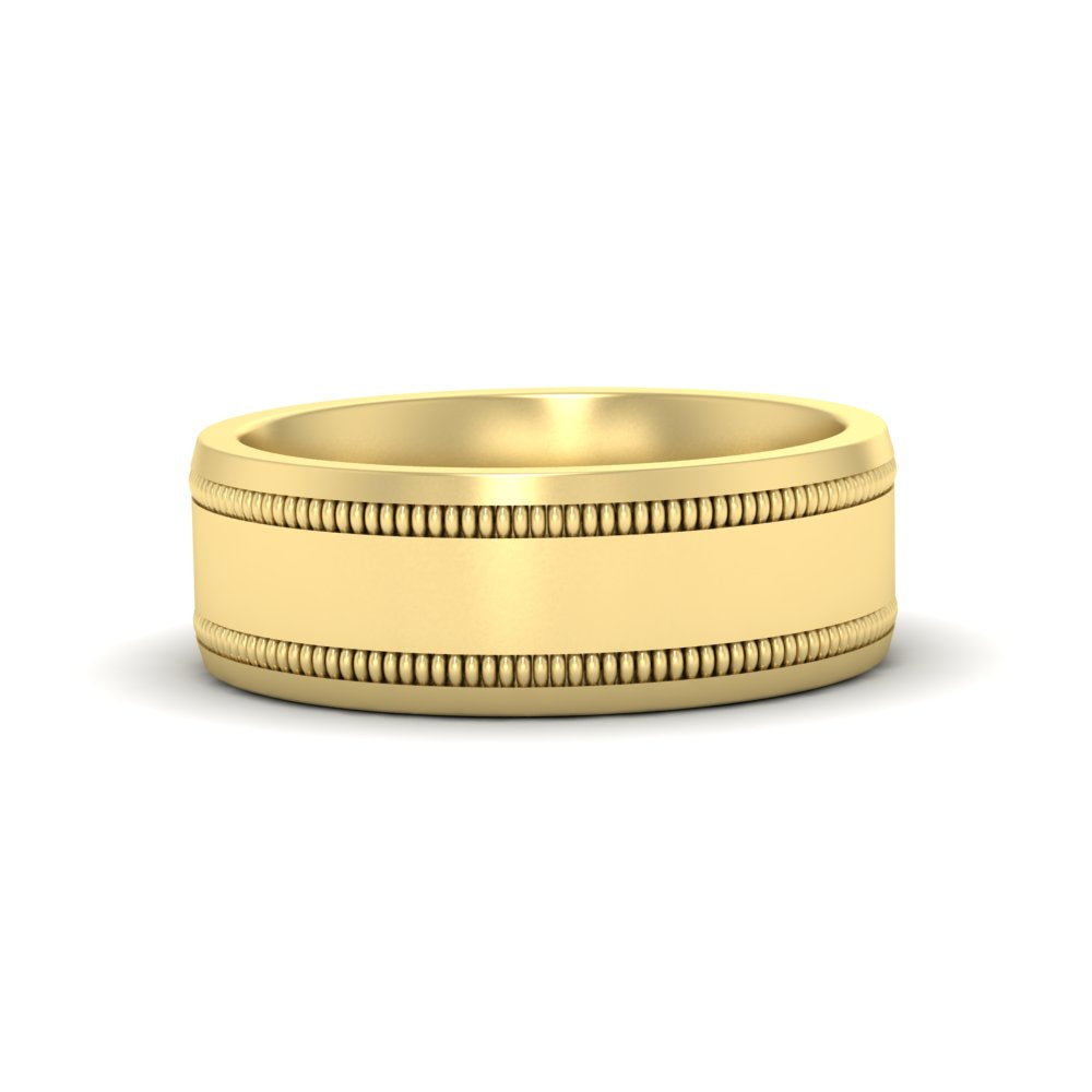 5 mm Mens Band Double Milgrain