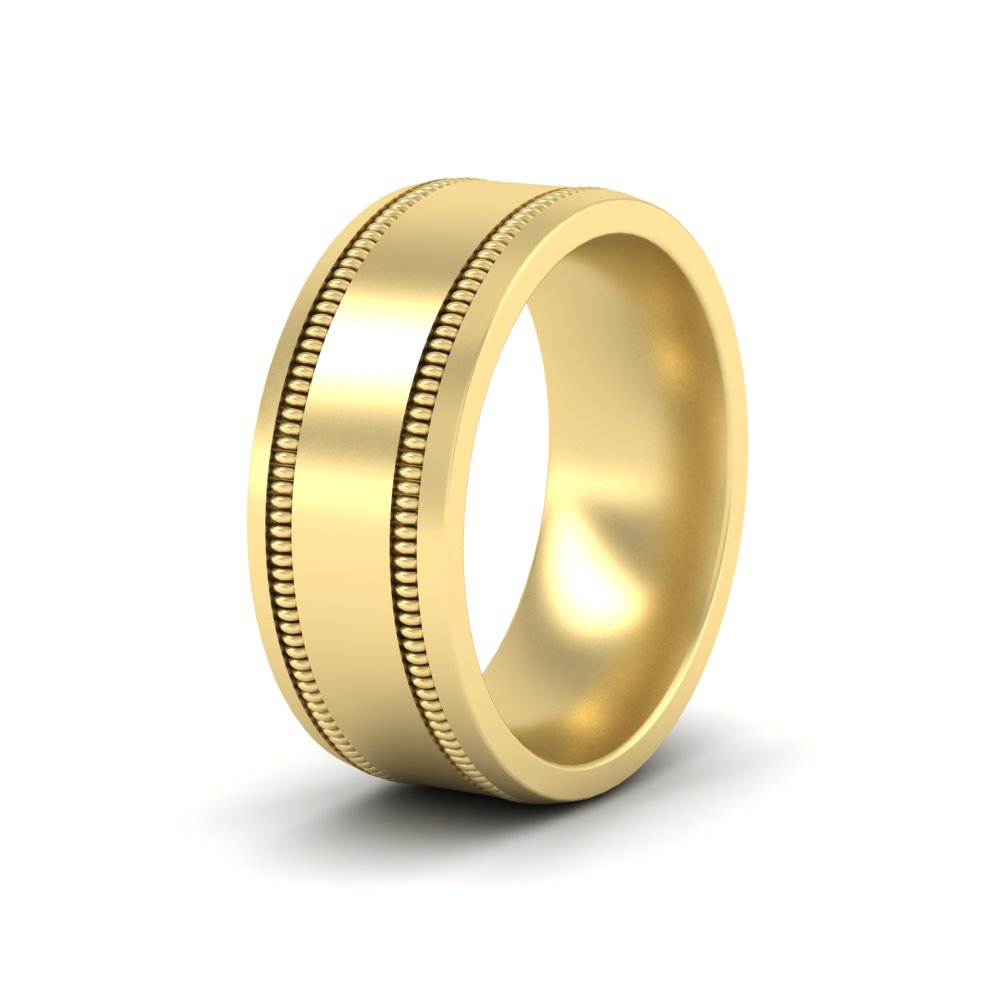 5 mm Mens Band Double Milgrain