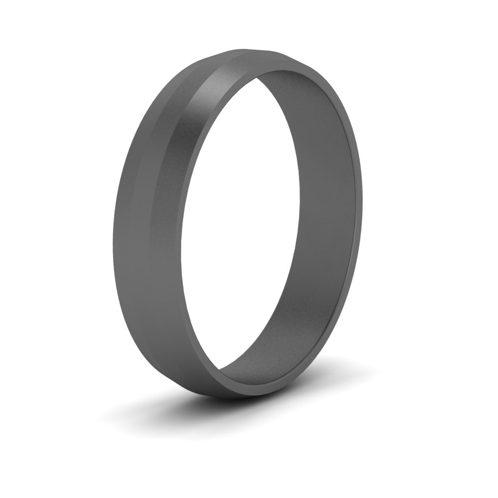 4 mm Wedding Band Beveled Edge Matte