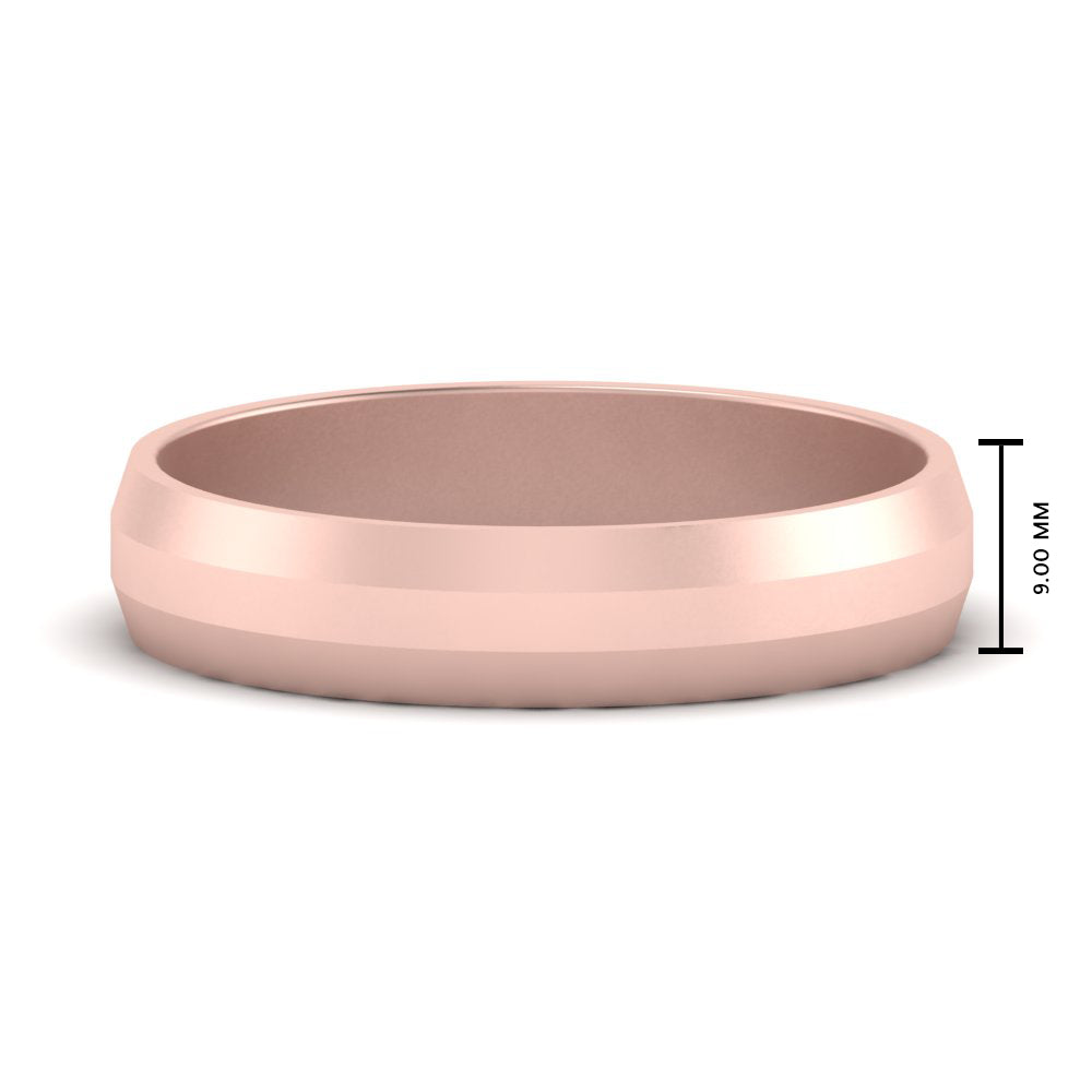 4 mm Wedding Band Beveled Edge Matte