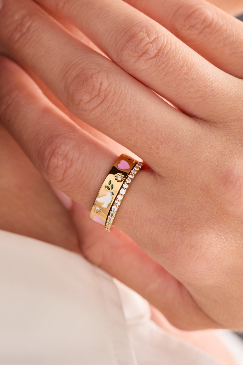 'Pray, Wait and Trust' Ring Set of 2