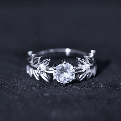 6 MM Lab Grown Diamond Nature Inspired Engagement Ring
