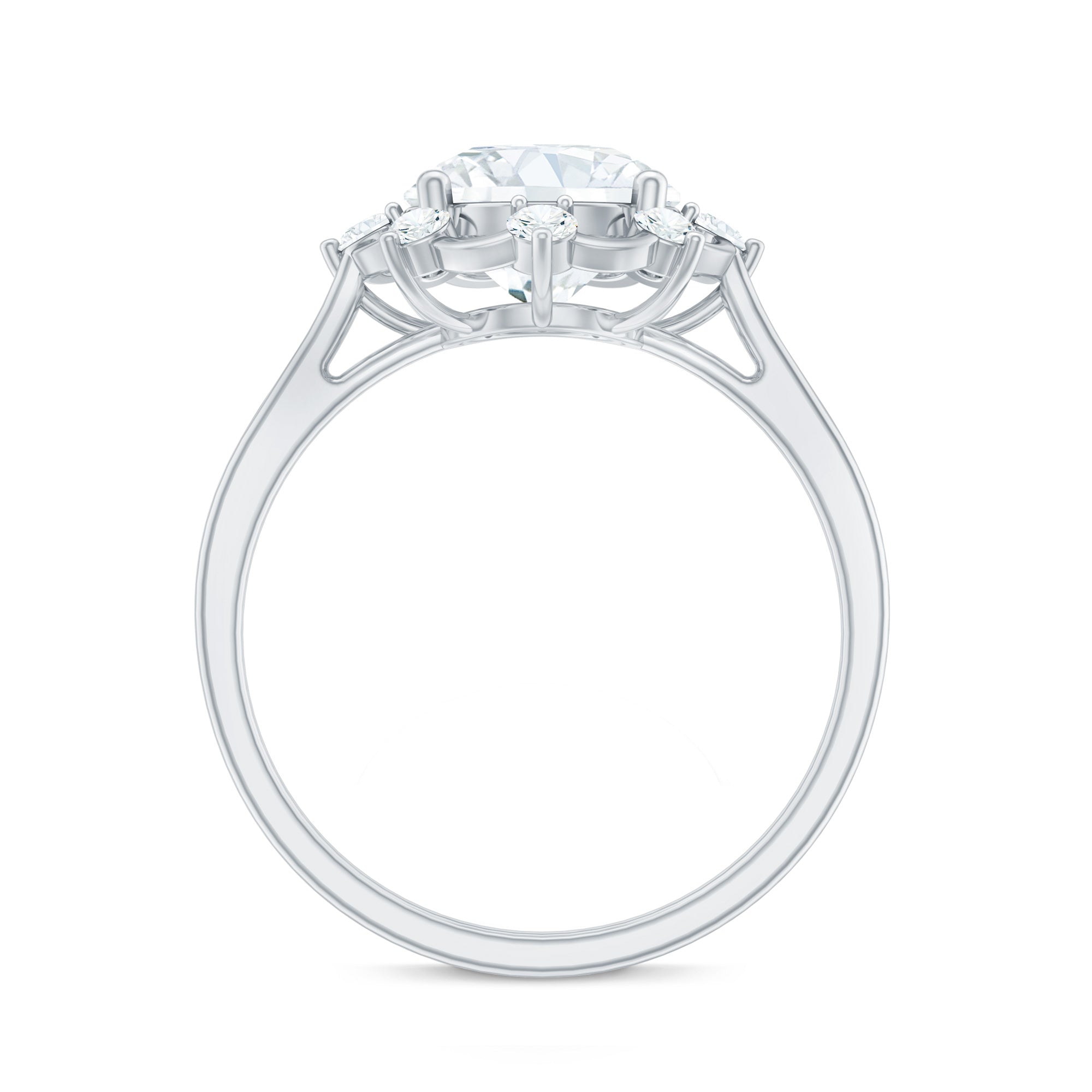 8 MM Lab Grown Diamond Statement Engagement Ring