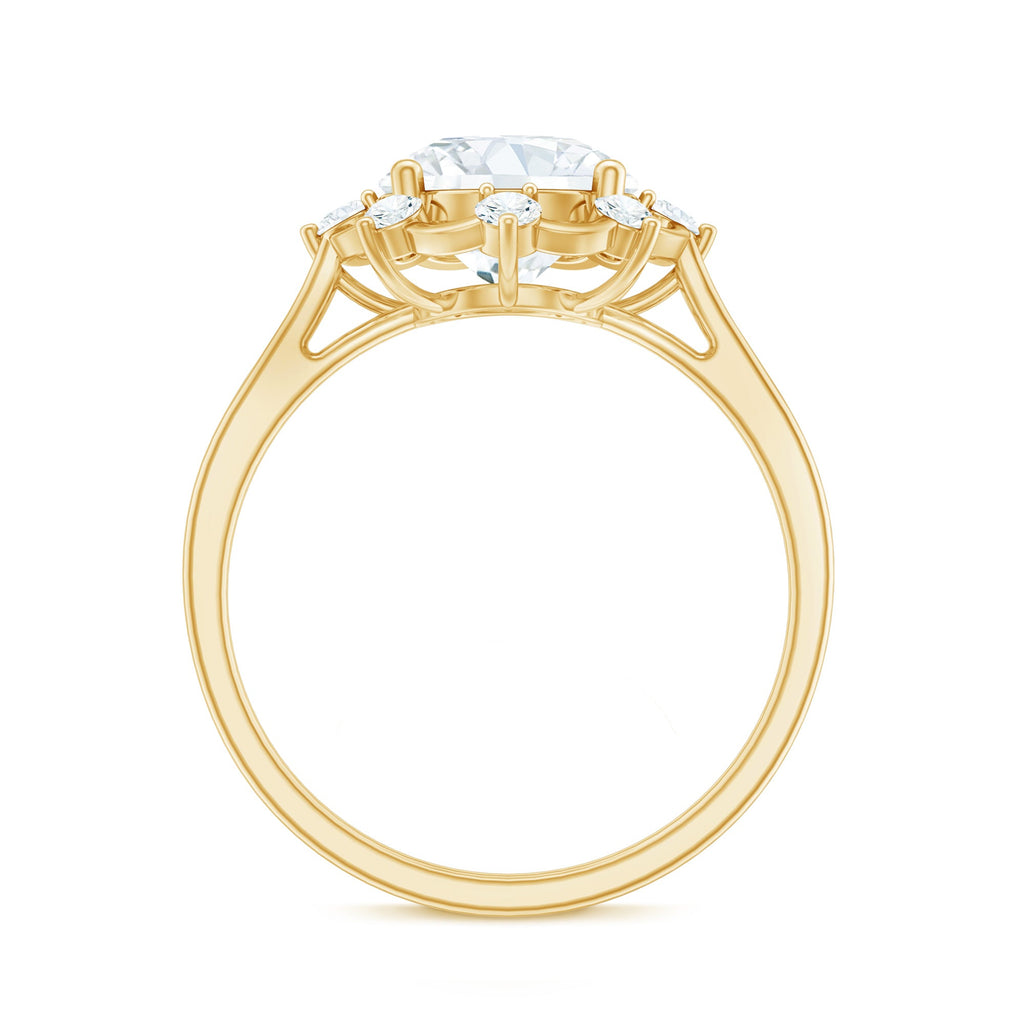 8 MM Lab Grown Diamond Statement Engagement Ring