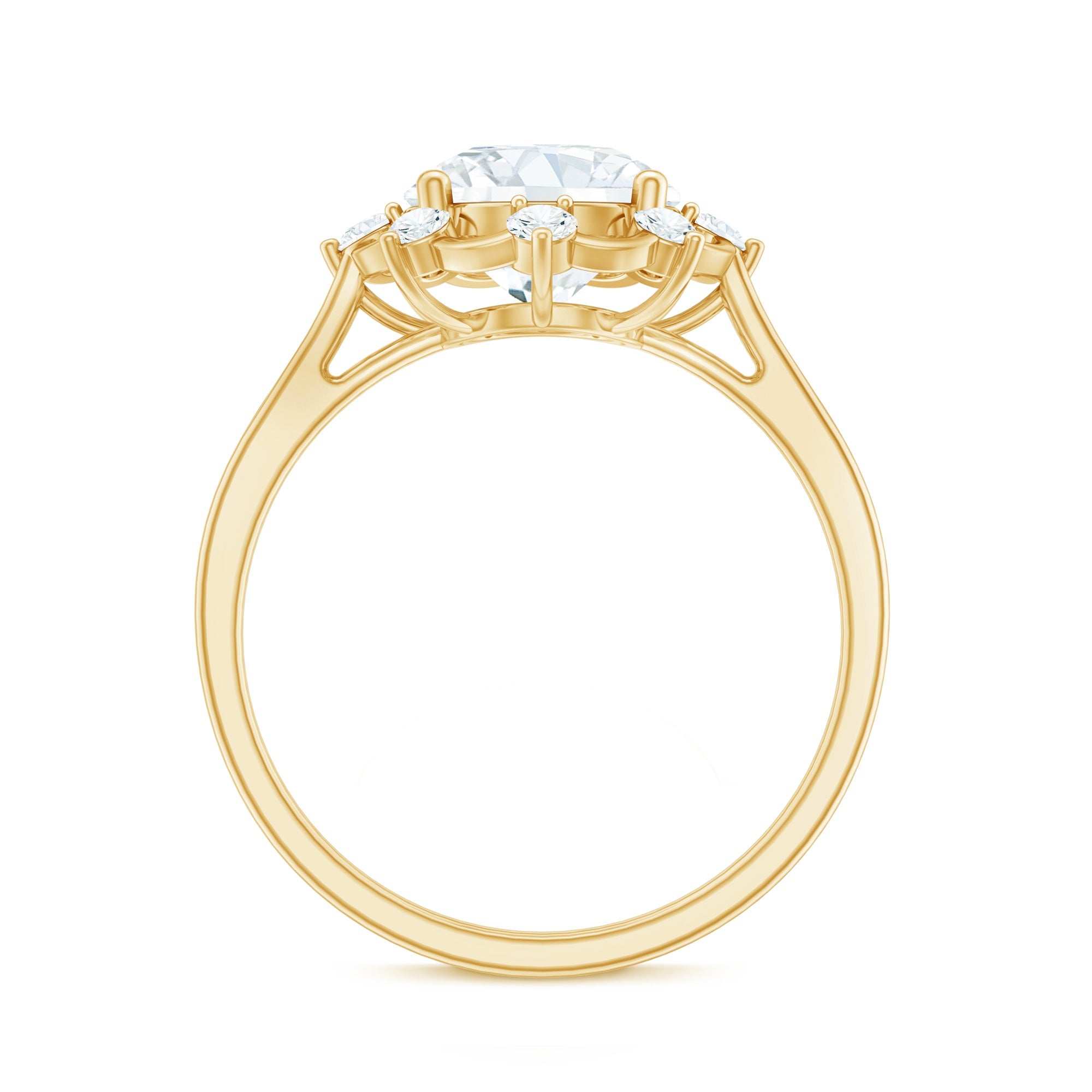 8 MM Lab Grown Diamond Statement Engagement Ring