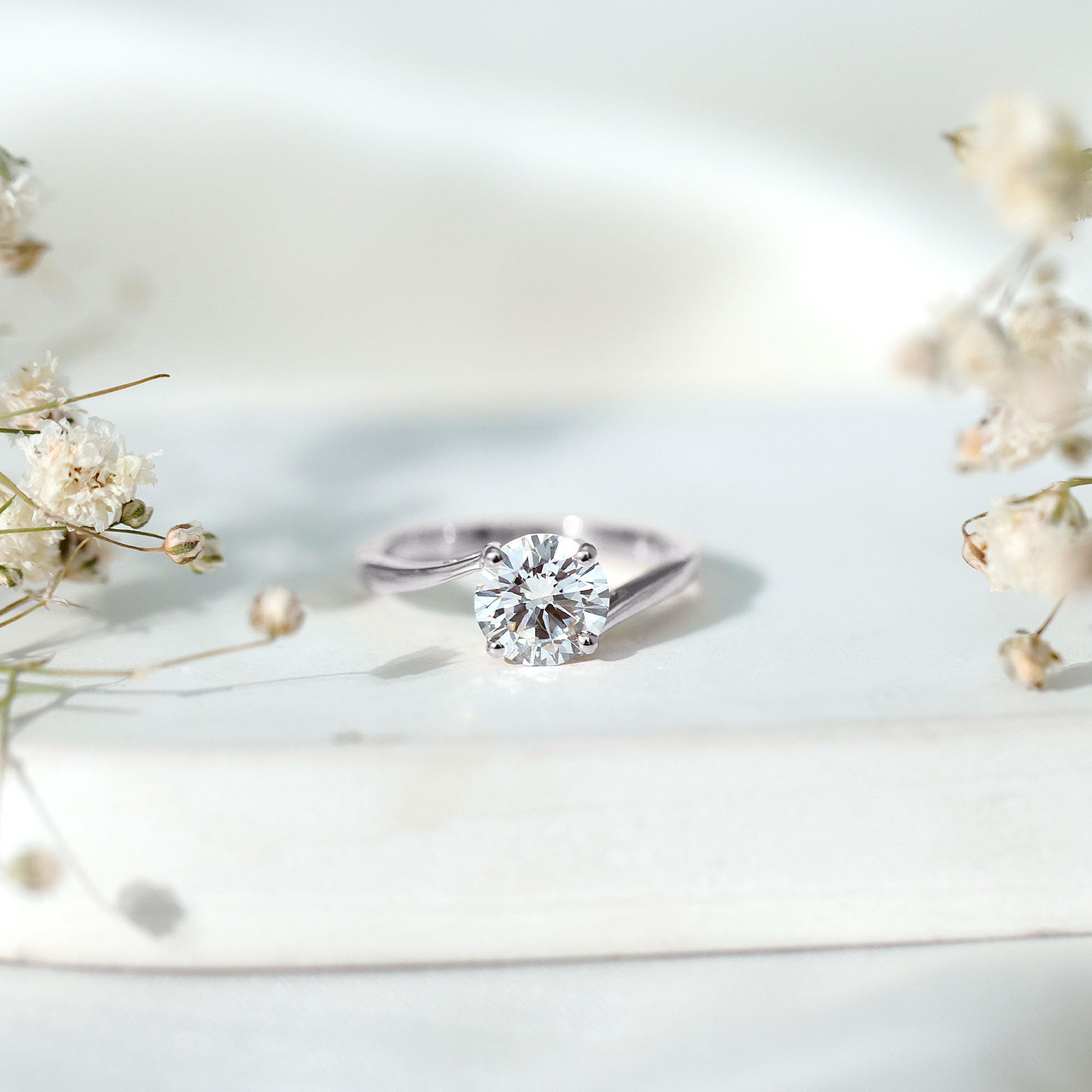 1 Carat Lab Grown Diamond Bypass Engagement Ring