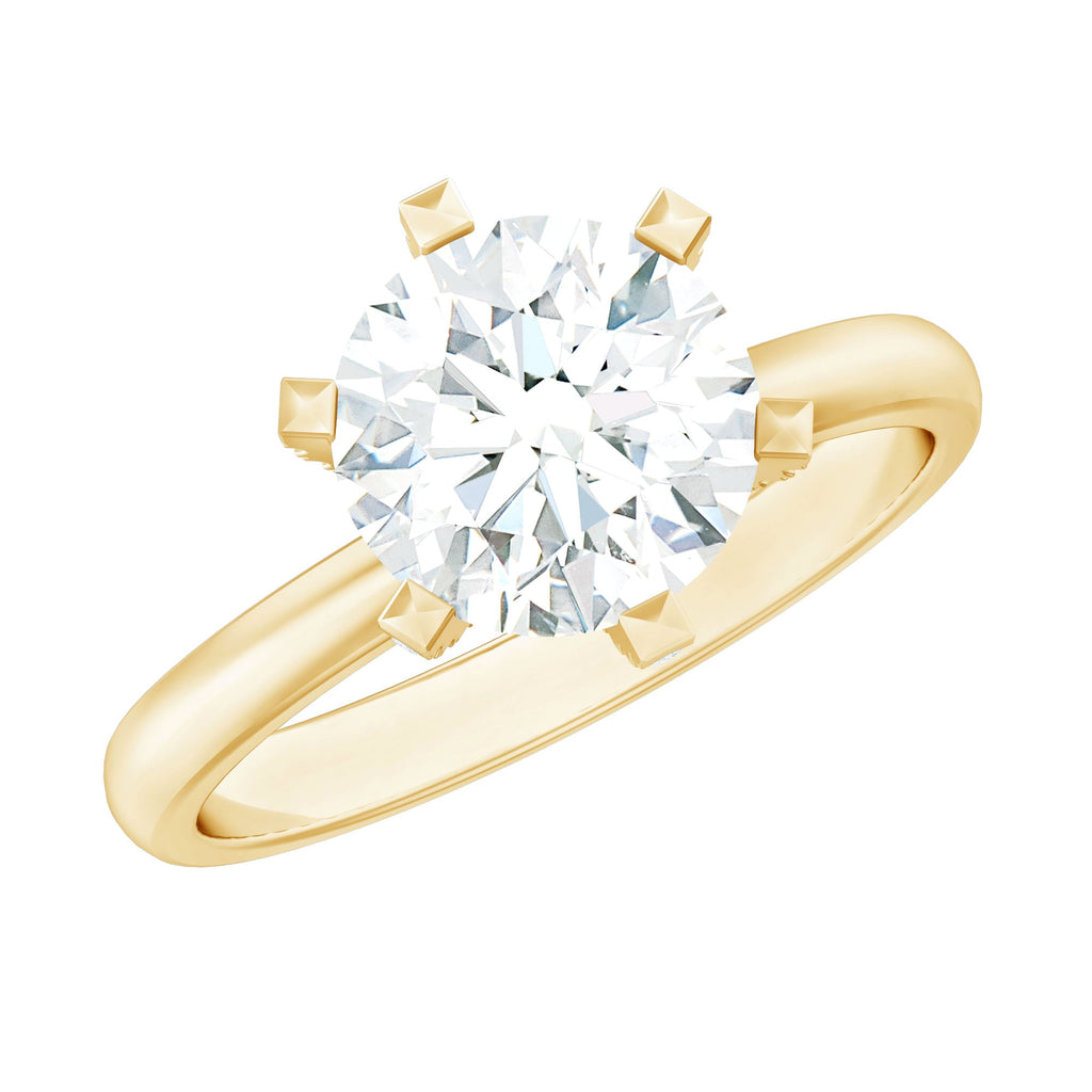 8 MM Round Brilliant Cut Lab Grown Diamond Engagement Ring