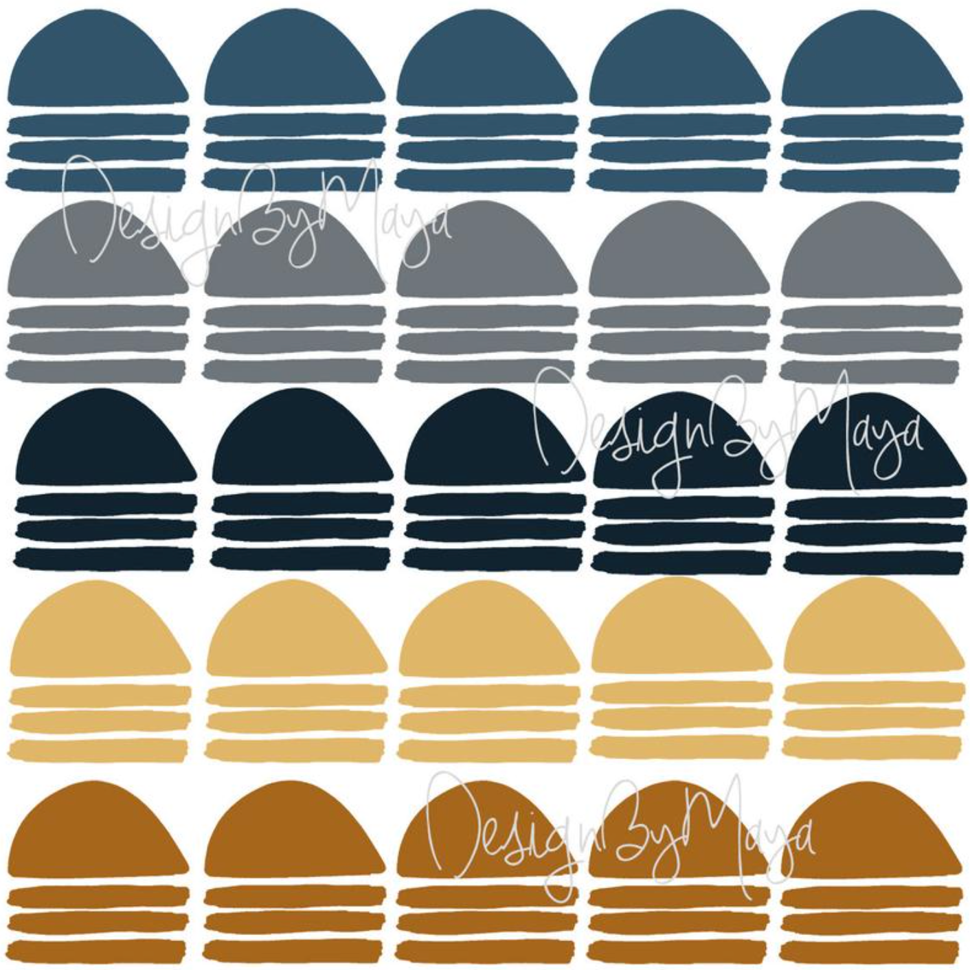 Abstract Curved Arrows - Fabric Nursery Wall Art Decals