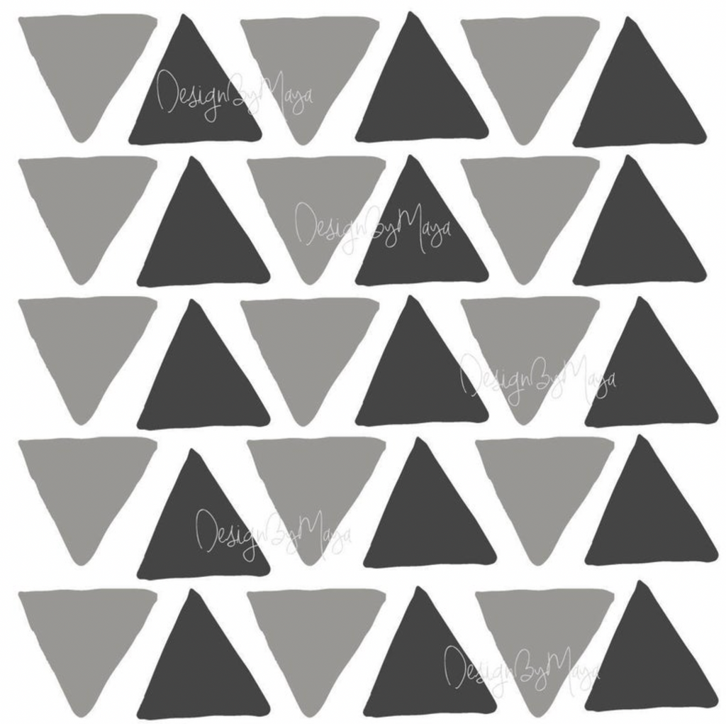Abstract Equilateral Triangles - Fabric Nursery Wall Art Decals