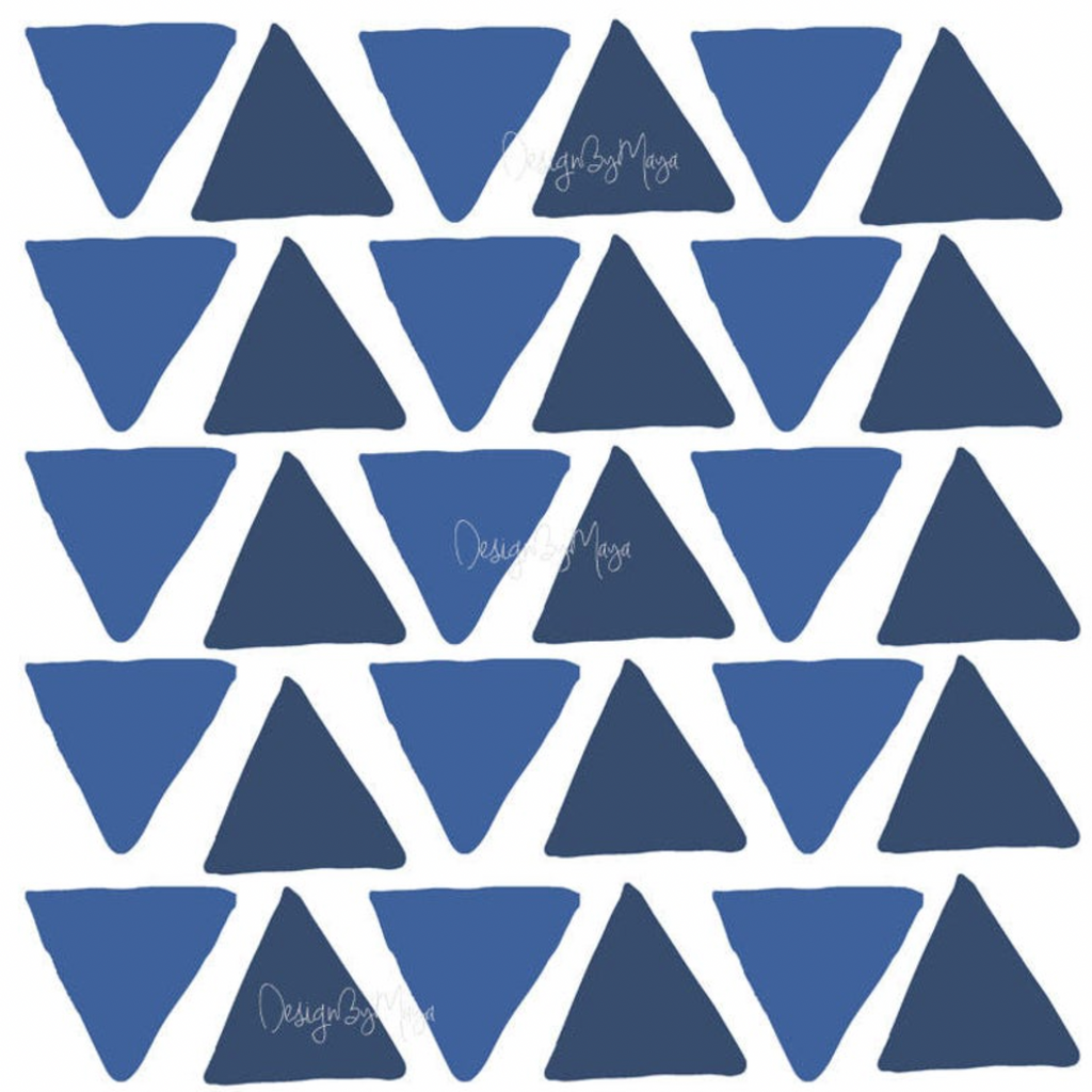 Abstract Equilateral Triangles - Fabric Nursery Wall Art Decals