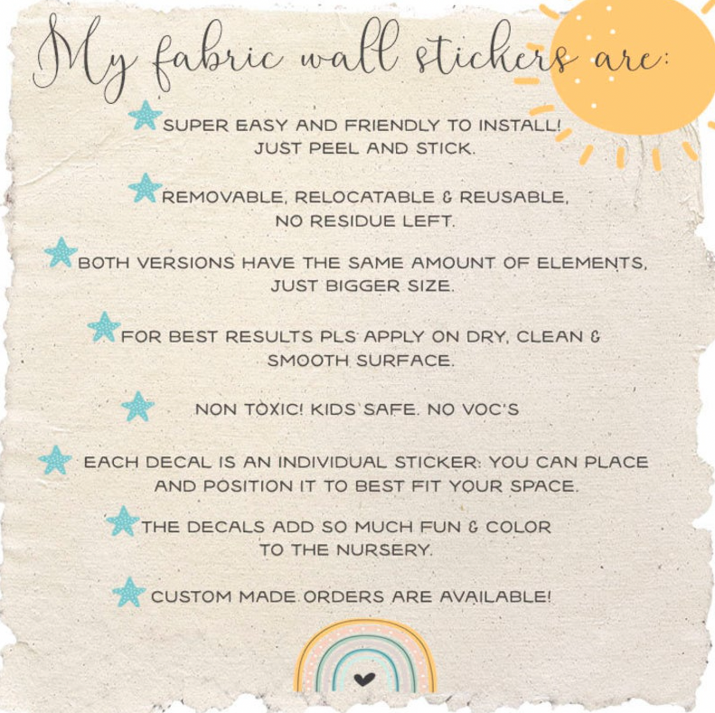 Abstract Curvy Lines - Fabric Nursery Wall Art Decals