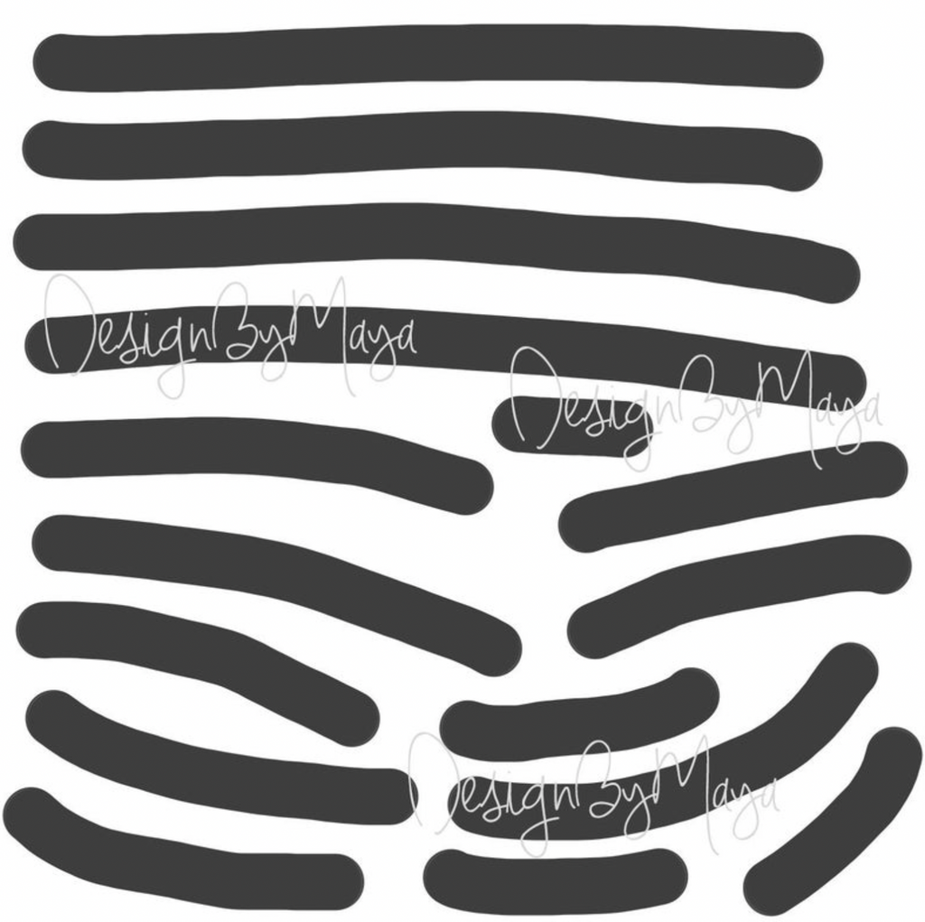 Abstract Curvy Lines - Fabric Nursery Wall Art Decals