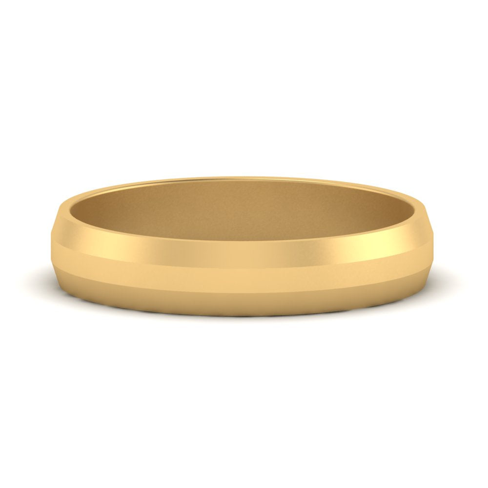 4 mm Wedding Band Beveled Edge Matte