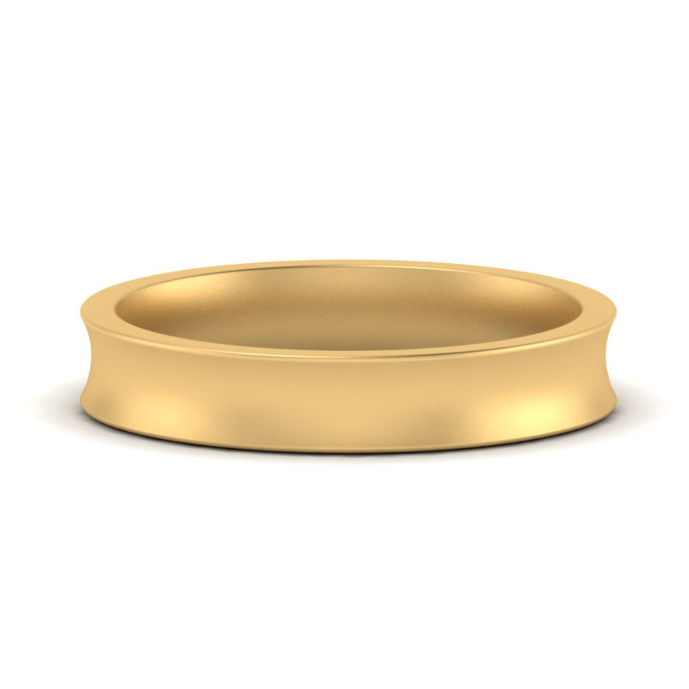 4 mm Comfort Fit Concave Mens Band