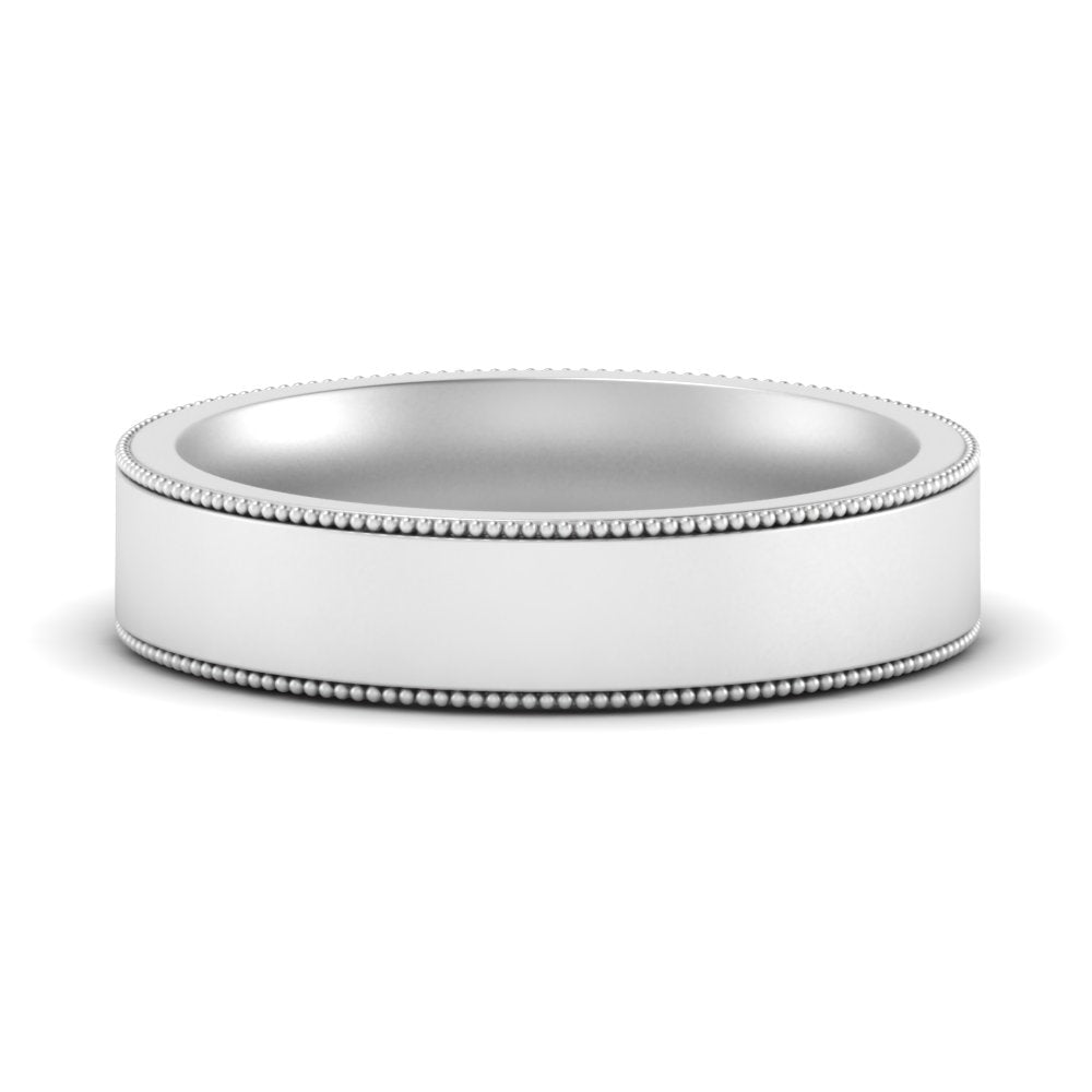 4 mm Stepped Edge Comfort Fit Flat Mens Band