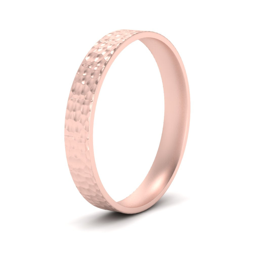 5 MM Hammered Finish Mens Wedding Band