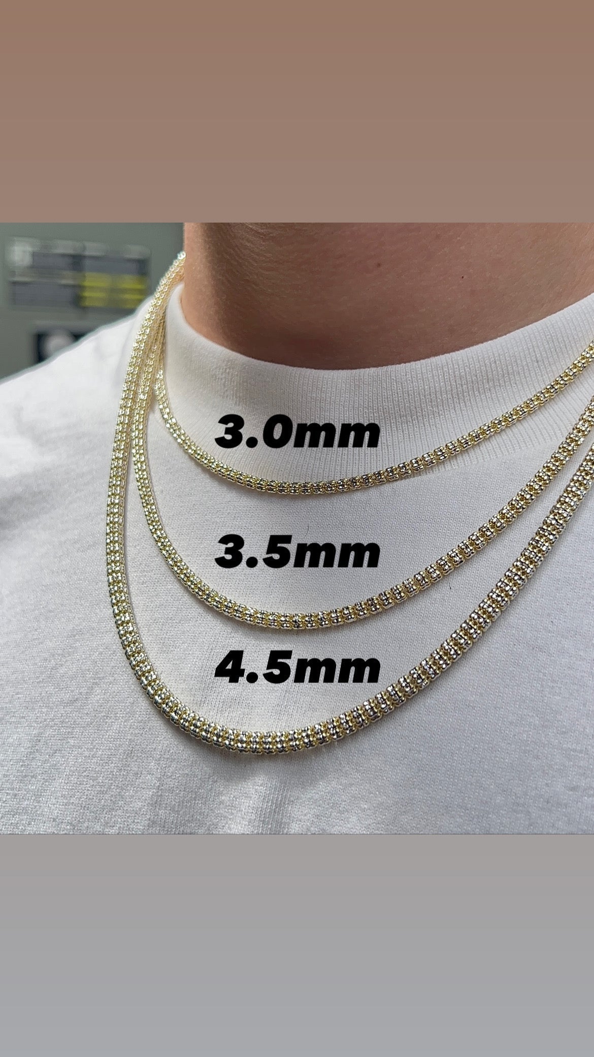 10K Gold- Ice Chain (Yellow Gold)