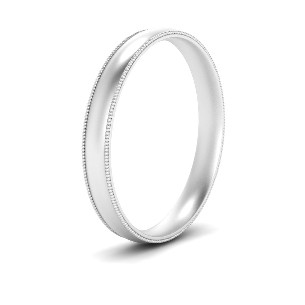 4 mm Milgrain Comfort Fit Mens Wedding Band