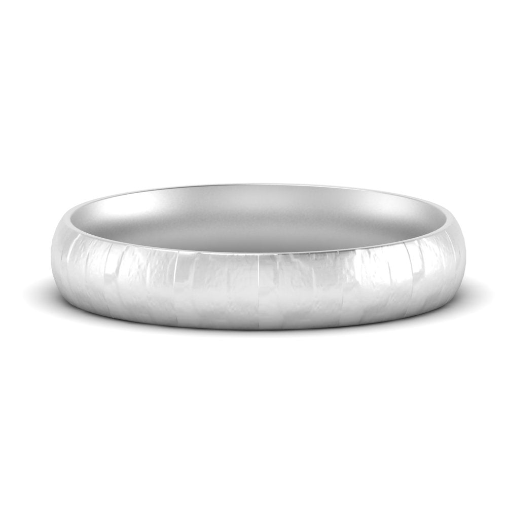 5 Mm Lightweight Rock Texture Mens Wedding Band