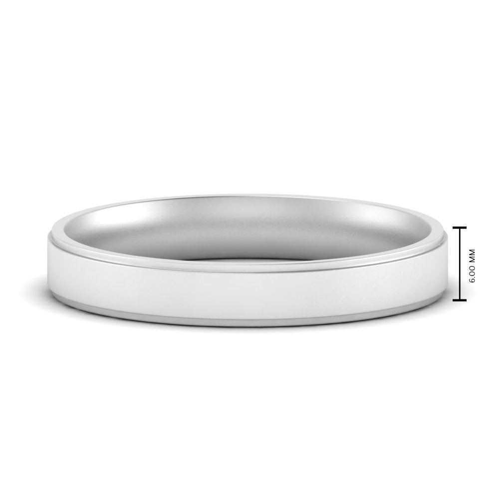 4 mm Steps Edge Comfort Fit Mens Band