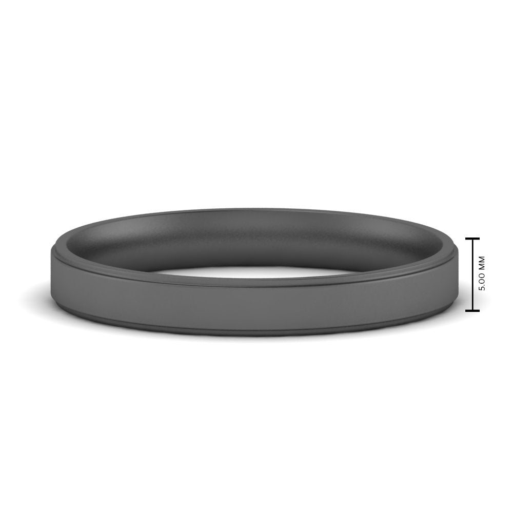 4 mm Steps Edge Comfort Fit Mens Band