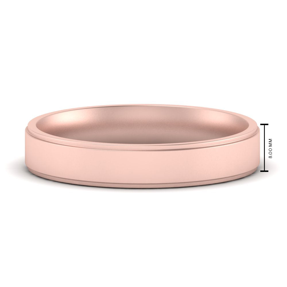 4 mm Steps Edge Comfort Fit Mens Band