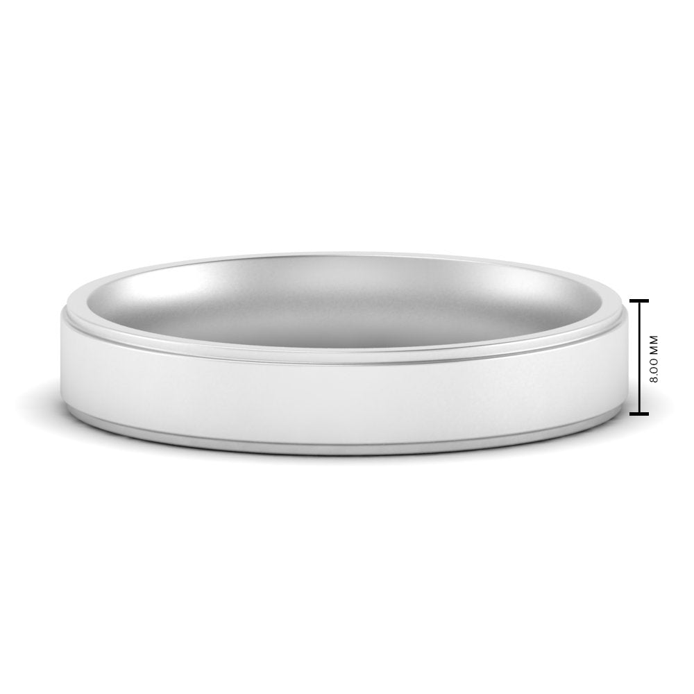 4 mm Steps Edge Comfort Fit Mens Band